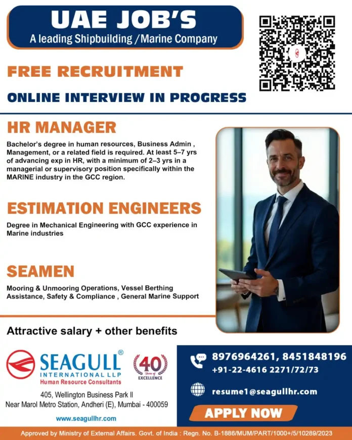 Professionals working in the marine and shipbuilding industry in the UAE