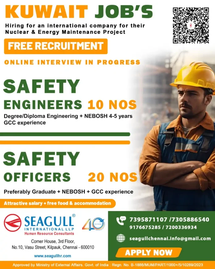 Safety Engineer and Safety Officer Jobs in Kuwait Nuclear Energy Project