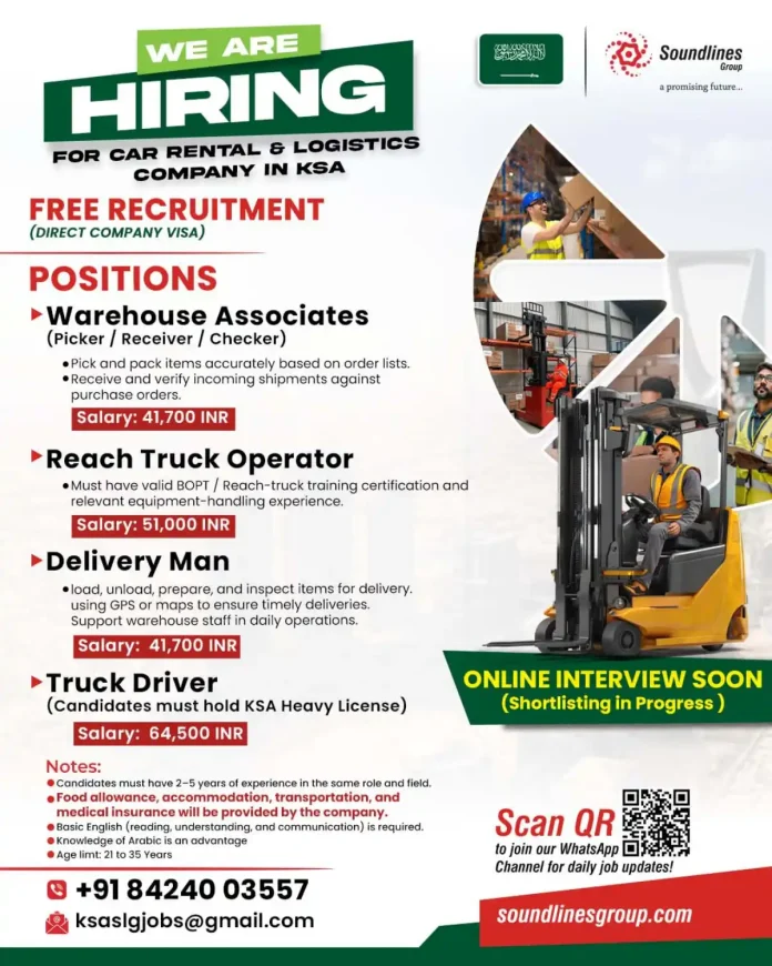 Soundlines Group Car Rental Logistics Jobs Recruitment KSA