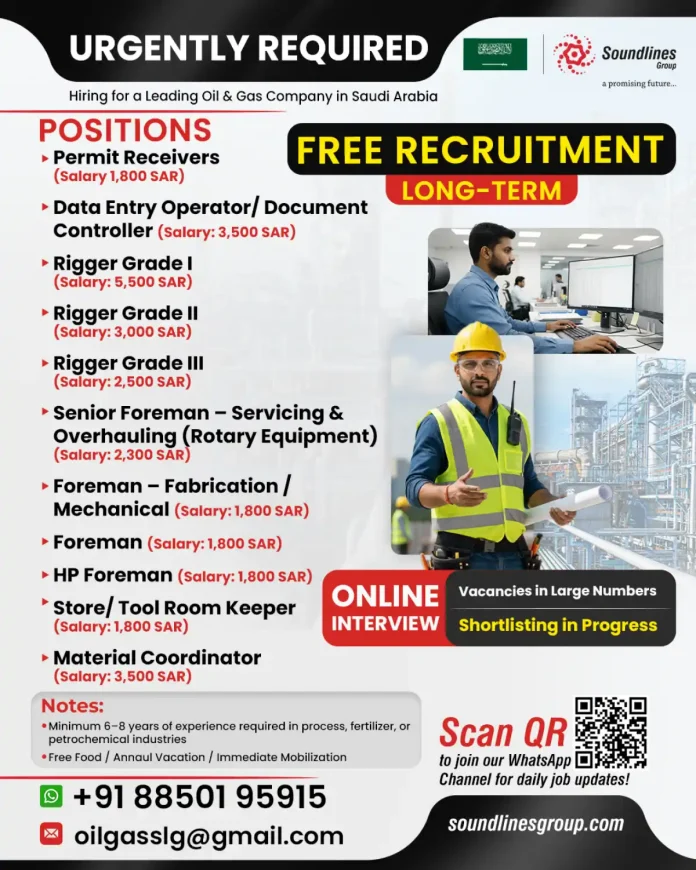 Oil and Gas Jobs Recruitment Saudi Arabia Soundlines Group