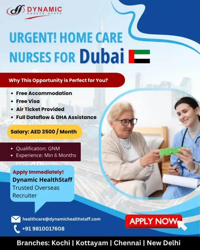 Home Care Nurse providing care in Dubai, UAE