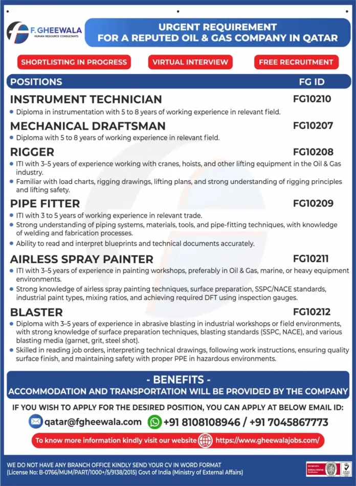 Oil and Gas Jobs in Qatar Recruitment