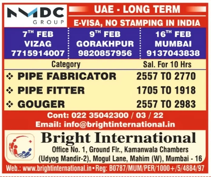 Pipe Fabricator Job in UAE