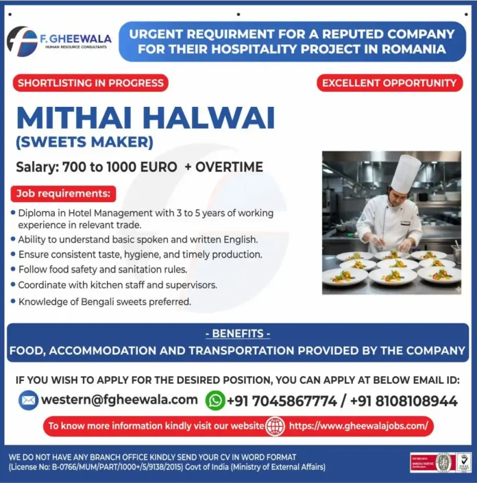 Mithai Halwai preparing traditional Indian sweets in professional kitchen