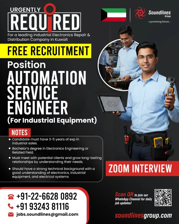 Automation Service Engineer working on industrial equipment control panel