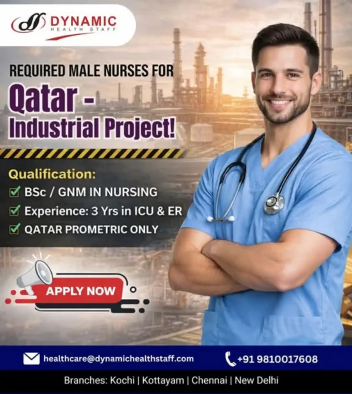 Male Nurse Recruitment for Qatar Industrial Projects - Dynamic Health Staff Hiring
