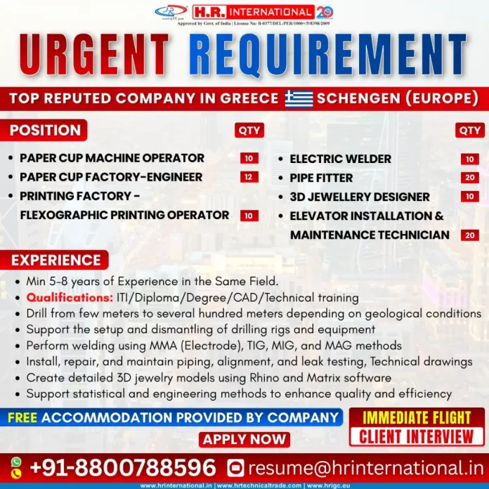 Job Opportunities in Greece for Skilled Professionals