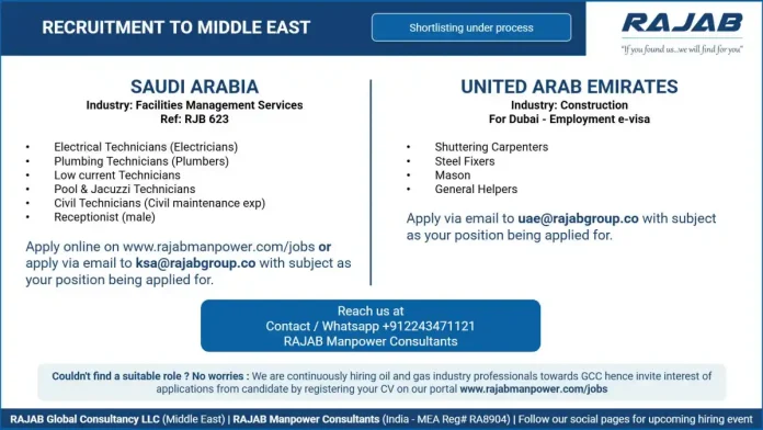 Middle East Job Recruitment - Rajab Manpower Consultants