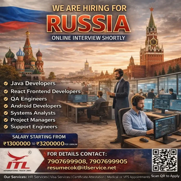 ITL International Trade Links hiring for Russia IT positions
