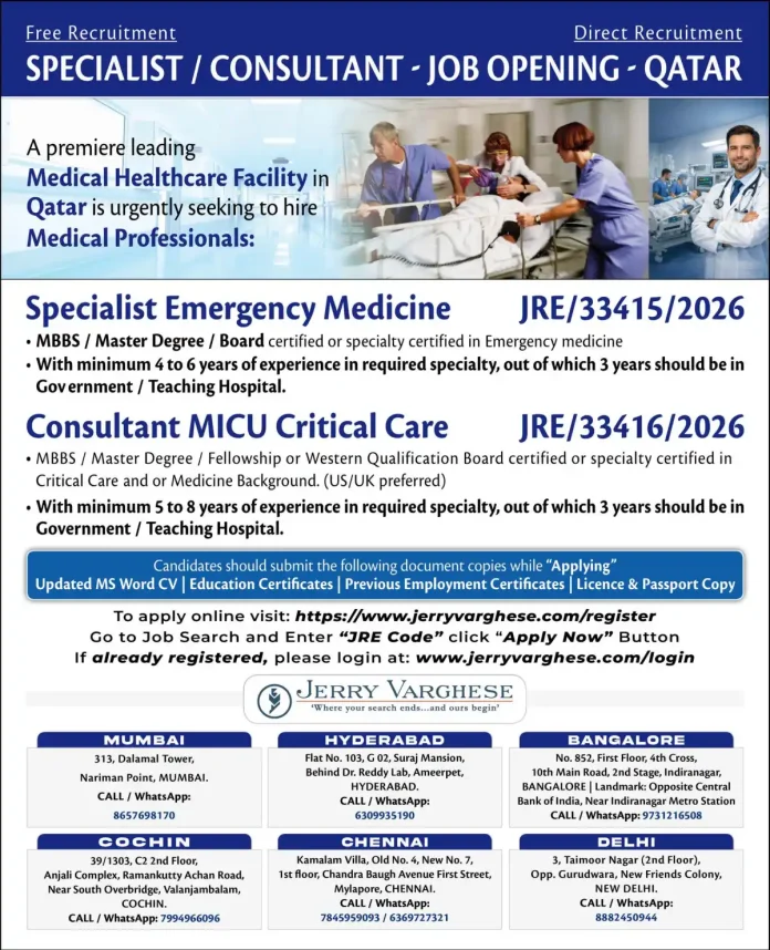 Healthcare professionals in Qatar hospital setting