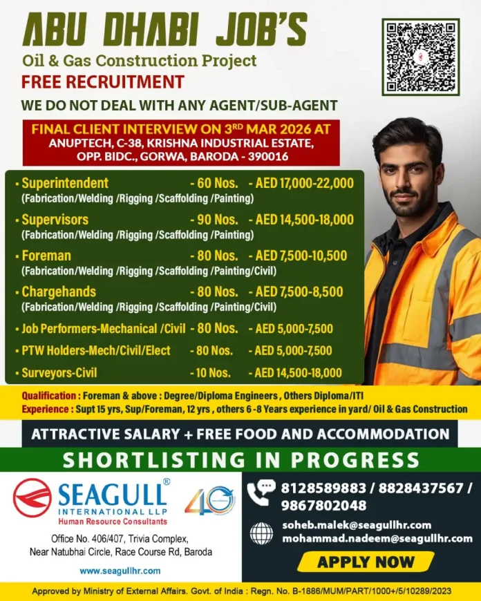 Abu Dhabi Oil and Gas Construction Career Opportunities