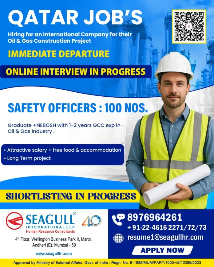Safety Officer Jobs in Qatar Oil and Gas Industry Recruitment