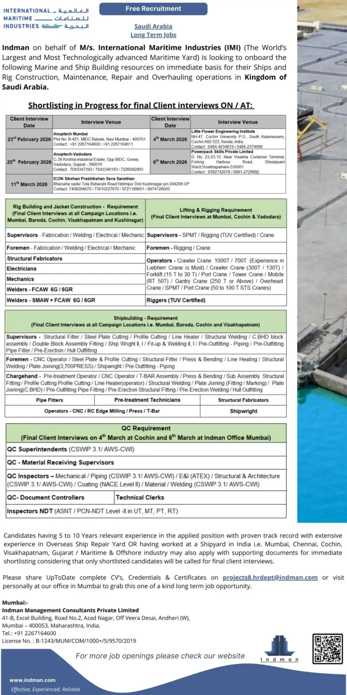 Maritime and Ship Building Professionals at Work in a Shipyard