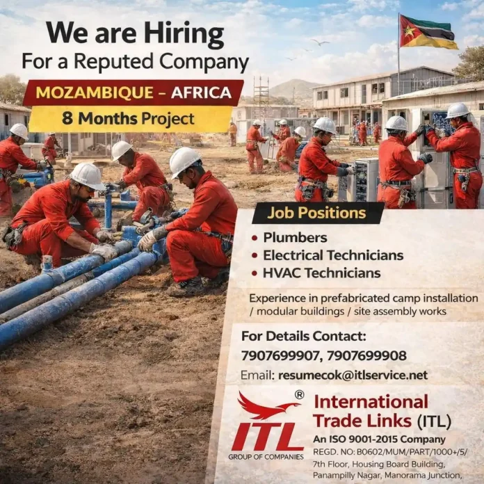 ITL Group hiring skilled trades professionals for Mozambique Africa project