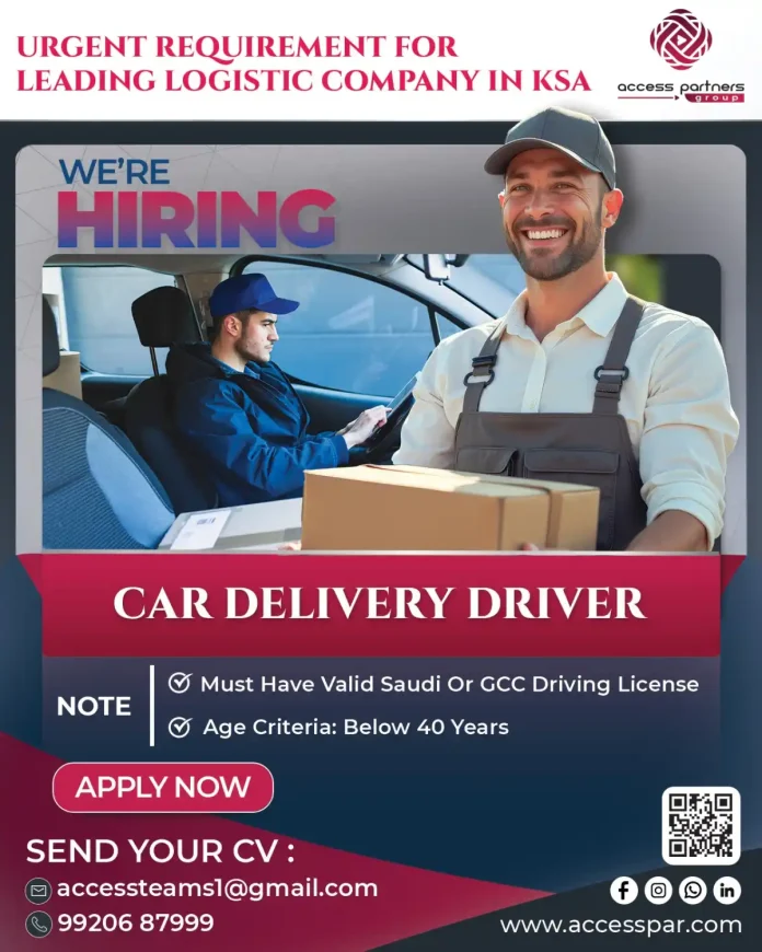 Car Delivery Driver Position at Access Partners Group Logistics Company Saudi Arabia