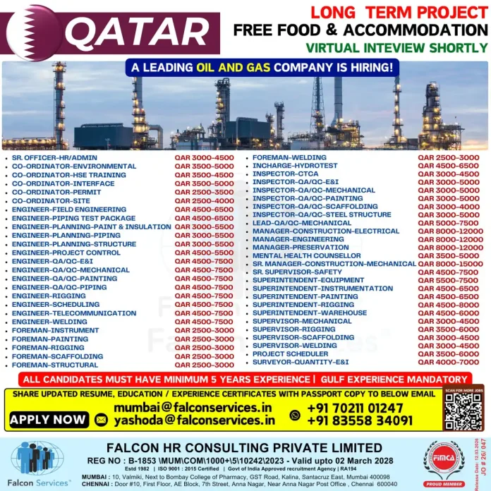 Oil and gas industry jobs in Qatar