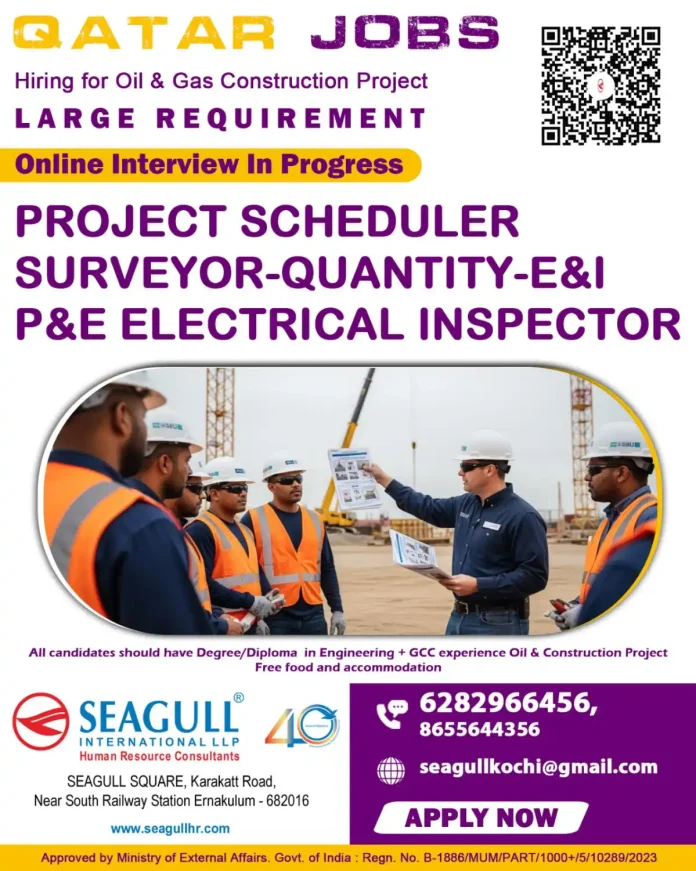 Qatar Oil and Gas Construction Project Recruitment by Seagull International