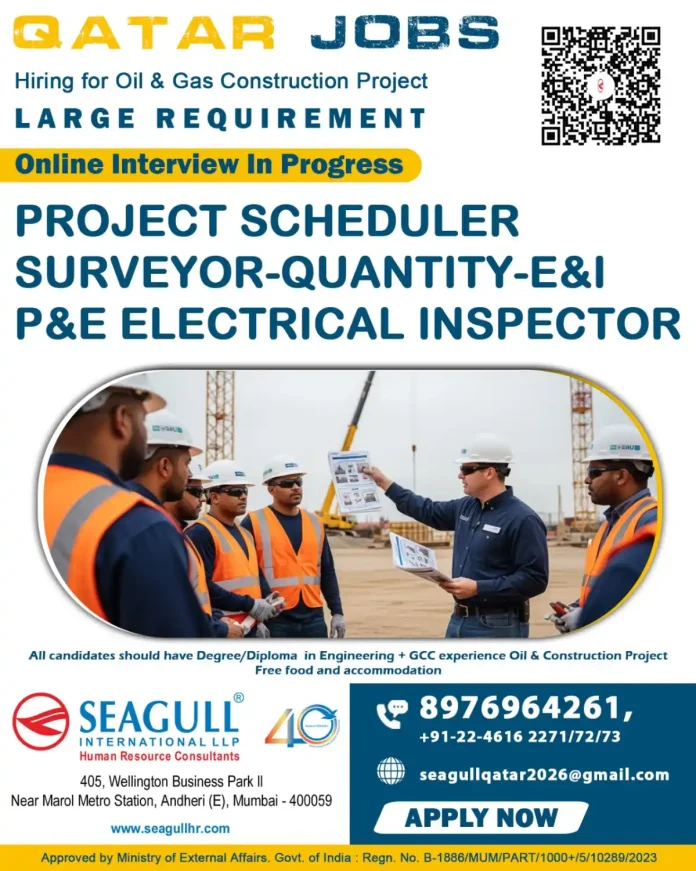 Qatar Oil and Gas Construction Jobs Recruitment by Seagull International