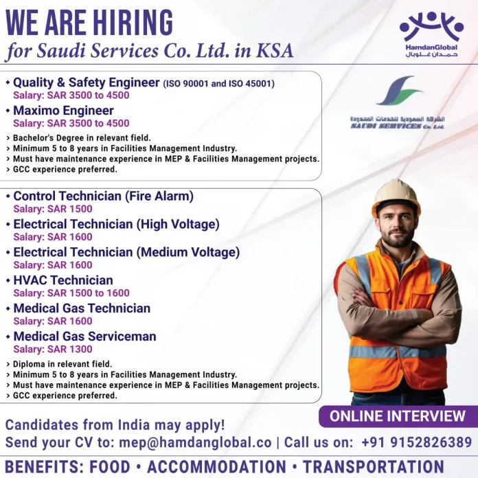 HamdanGlobal Saudi Services Co. Ltd. Job Openings in KSA