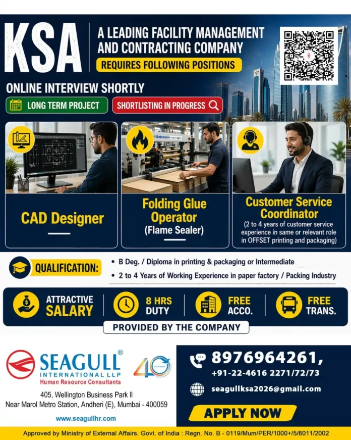 Customer Service Coordinator Job Opportunity in Saudi Arabia with Free Accommodation and Transportation