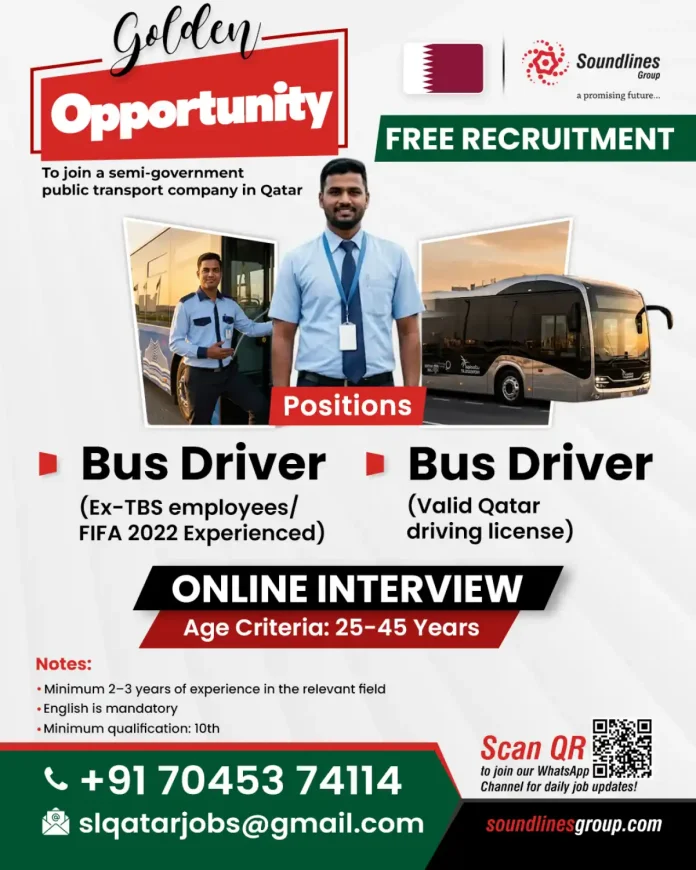 Bus Driver Recruitment in Qatar - Soundlines Group Hiring