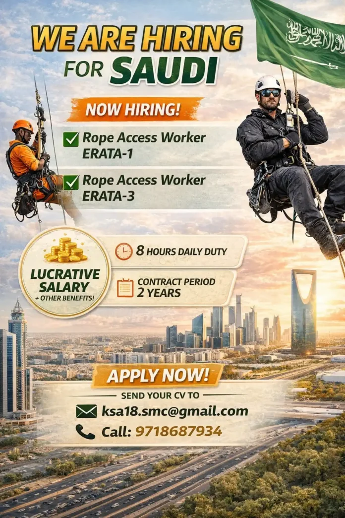 Rope Access Worker Saudi Arabia