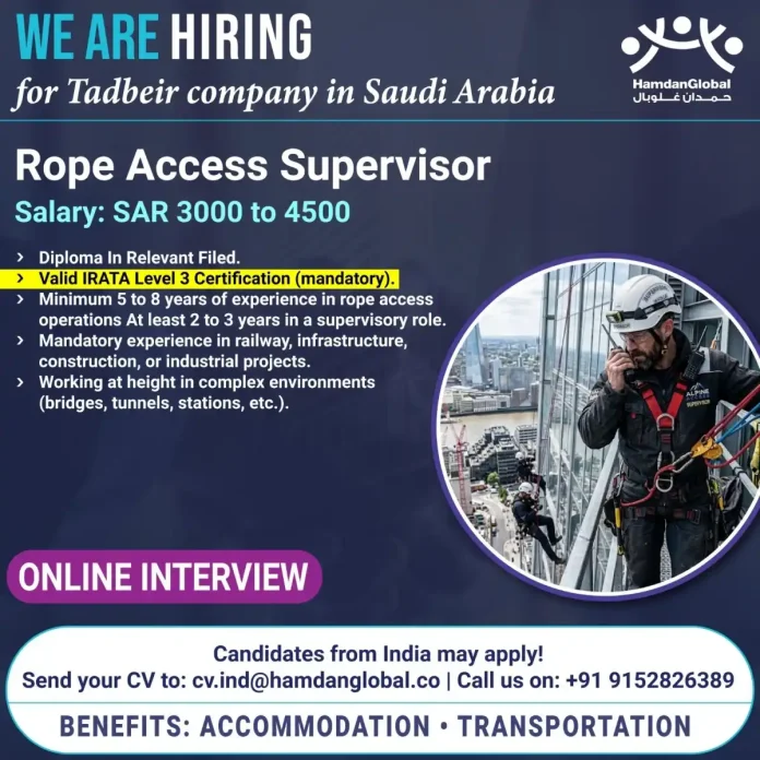 Rope Access Supervisor inspecting bridge structure at height