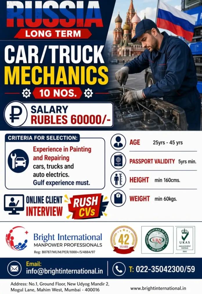 Mechanic working on car engine in workshop