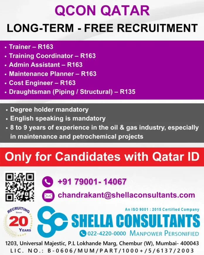 Qatar oil and gas job recruitment banner