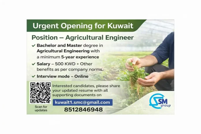 Agricultural Engineer working on project plans and designs in Kuwait