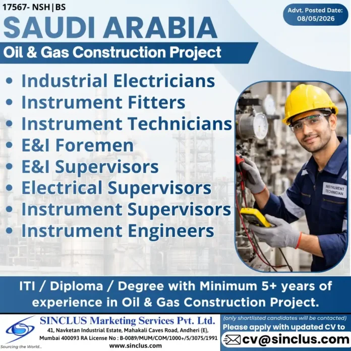 Instrument Technician working on control valves in an oil and gas plant