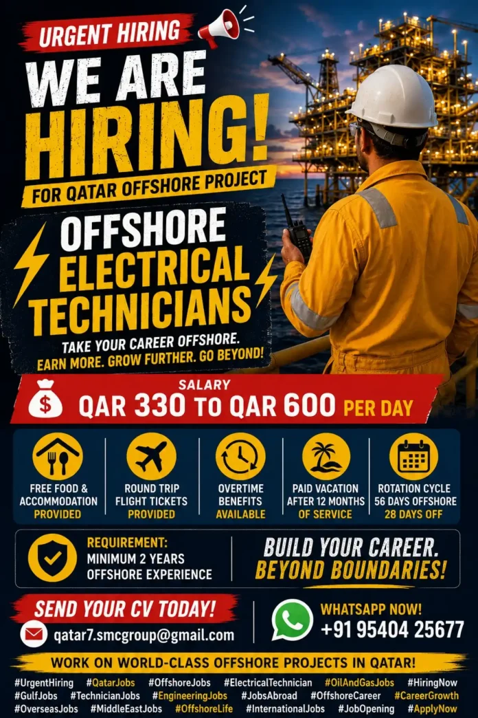 Offshore Electrical Technician Qatar job