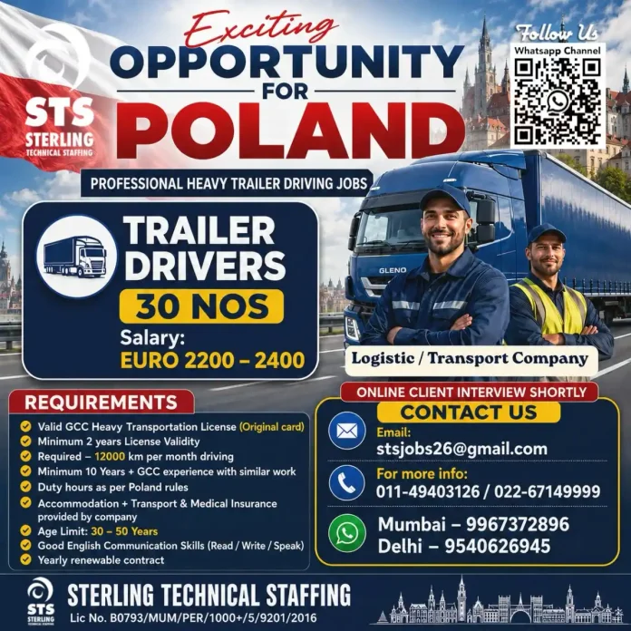 Heavy Trailer Driver jobs Poland STS
