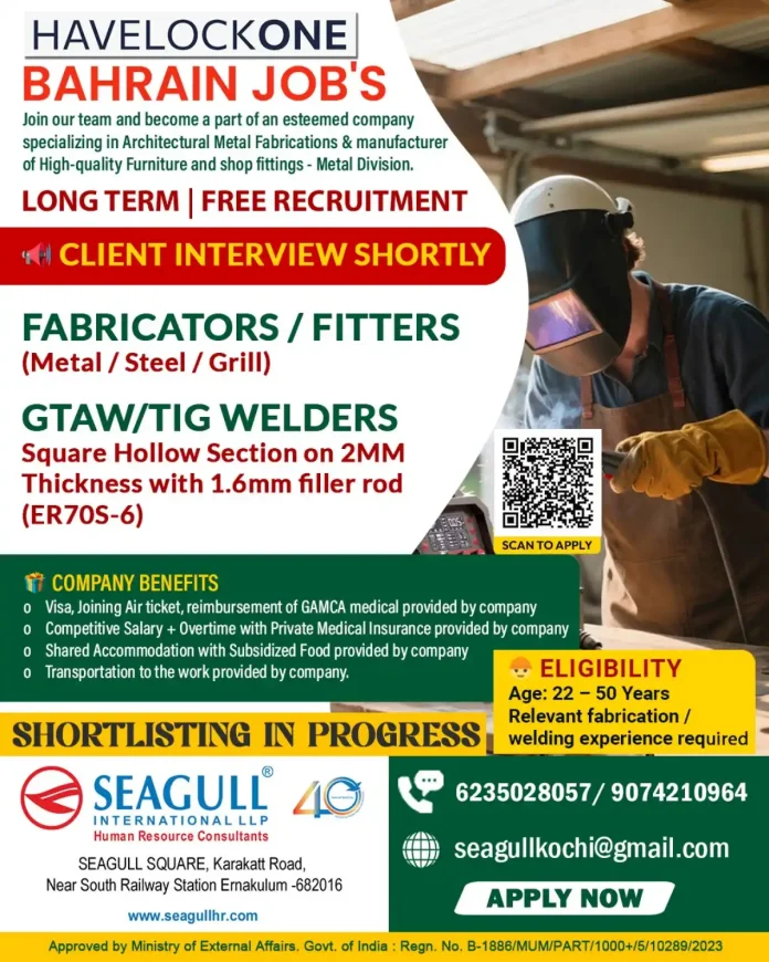Havelock One Bahrain metal fabrication job opening