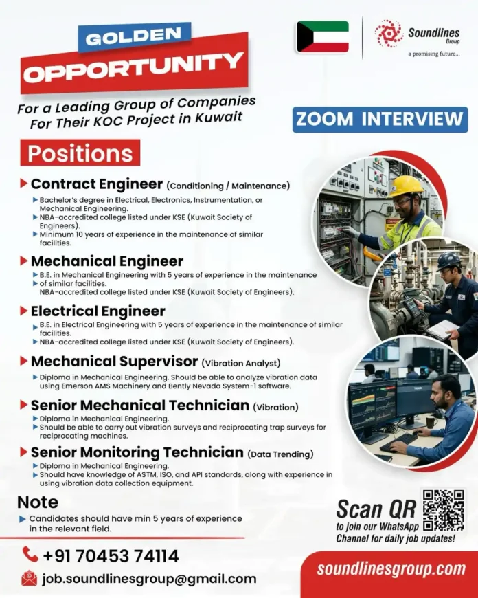 Soundlines Group recruitment for KOC project in Kuwait
