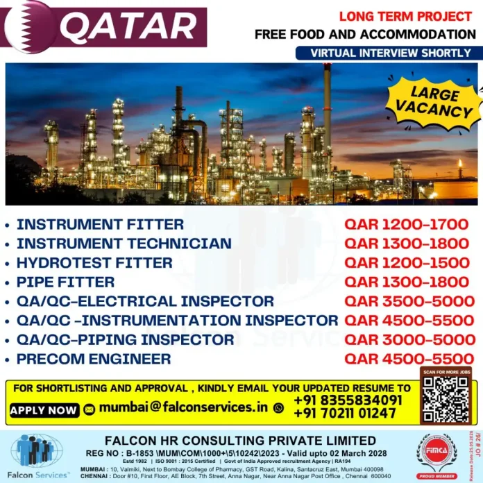 Qatar job vacancies construction industry