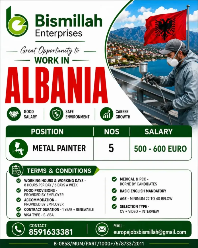 Metal Painter job in Albania