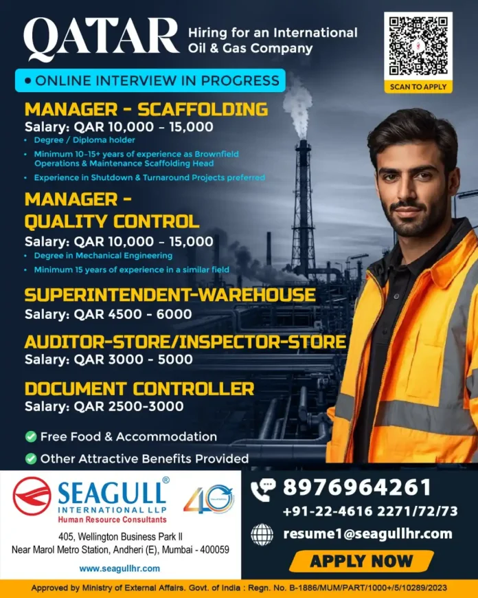 Scaffolding Manager job Qatar oil and gas