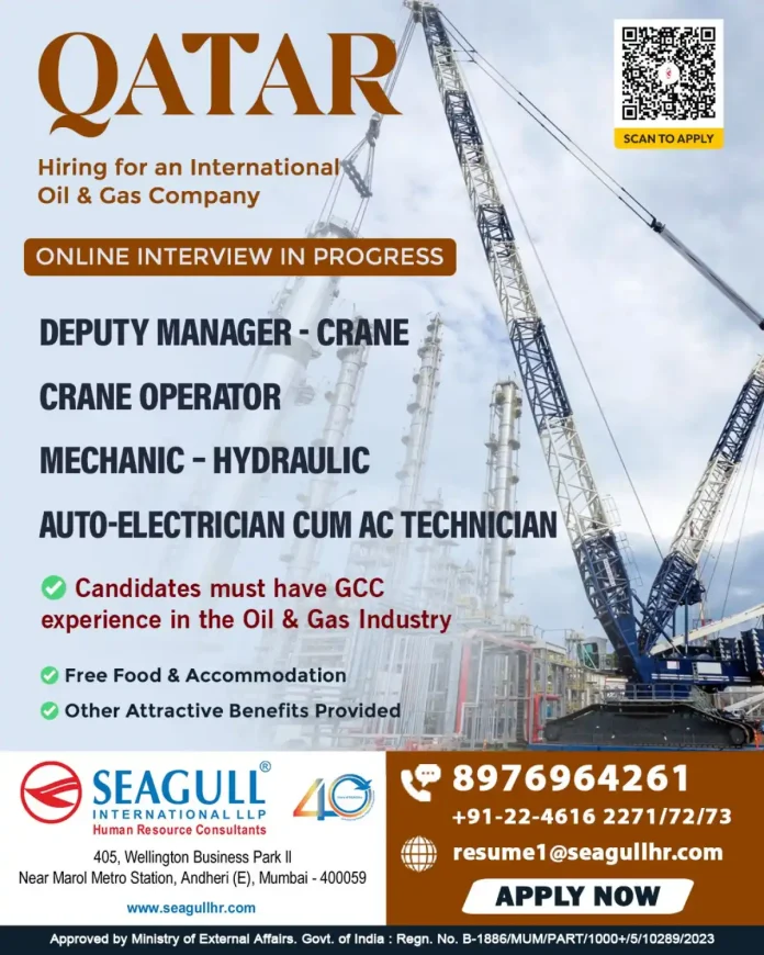 Oil and gas company hiring in Qatar