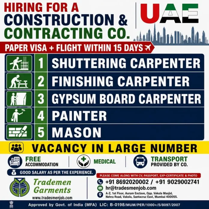Construction workers in UAE