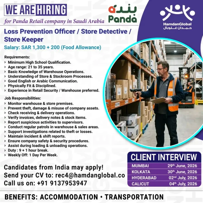 Panda Retail Loss Prevention Officer Job