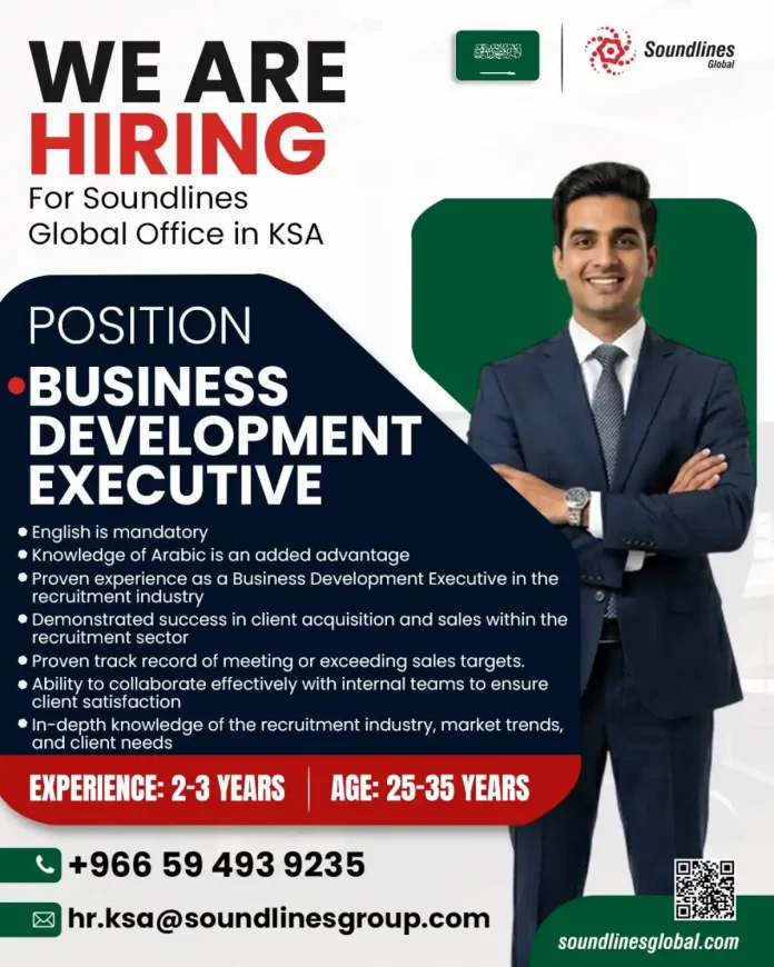 Soundlines Global hiring Business Development Executive