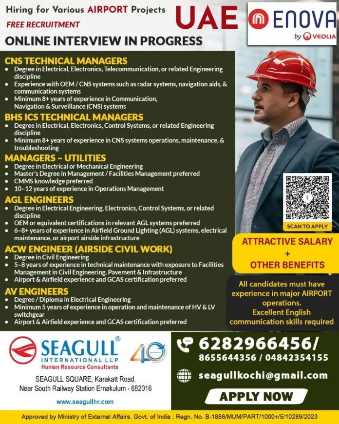 UAE ENOVA Airport Recruitment Flyer