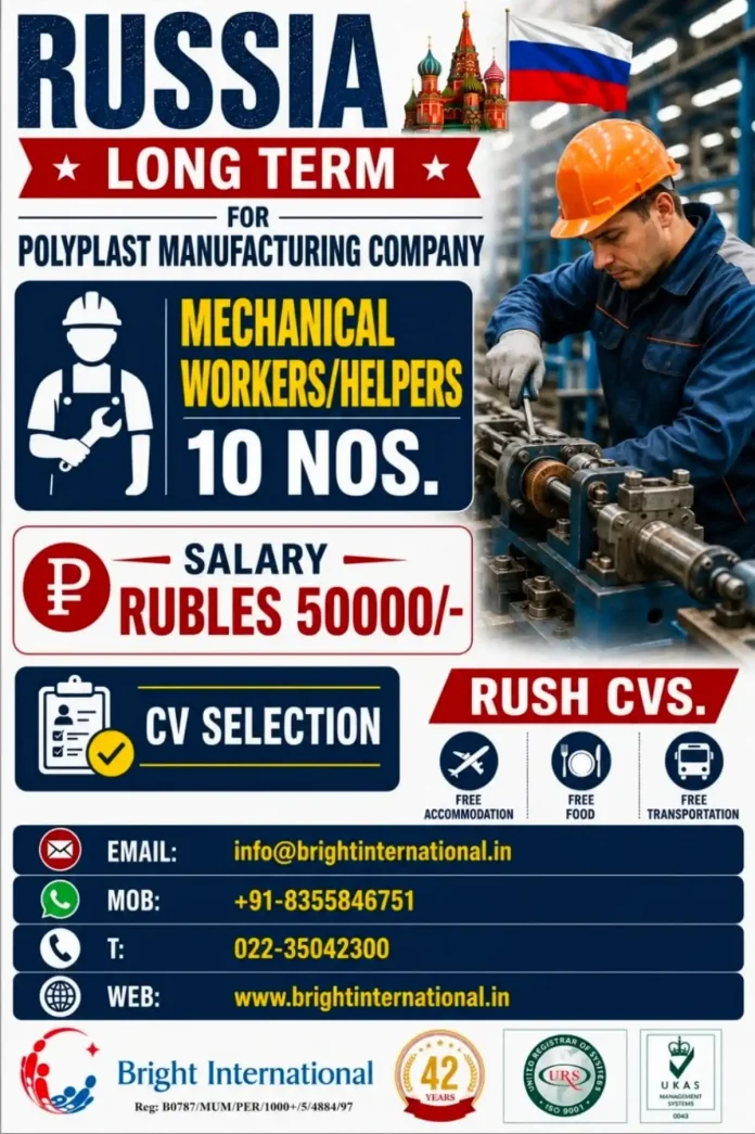 Mechanical Workers Russia Job Polyplast