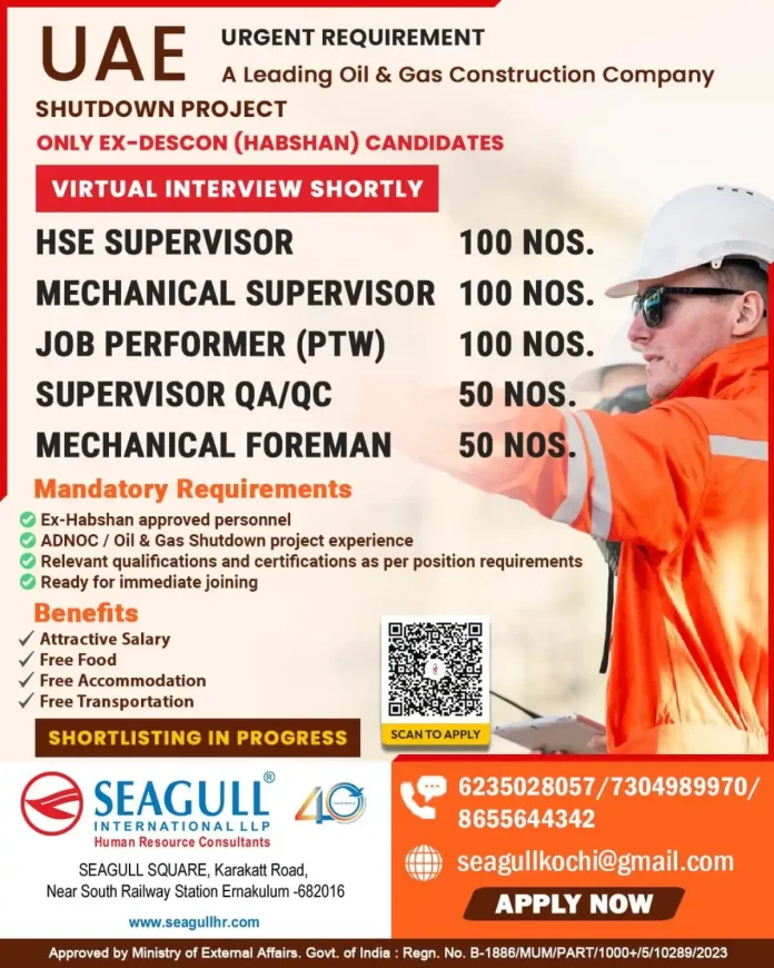 Ex-Habshan Shutdown Job Recruitment