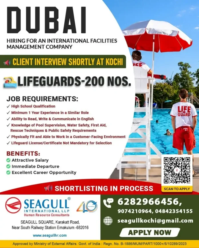 Lifeguard job Dubai vacancy 2024