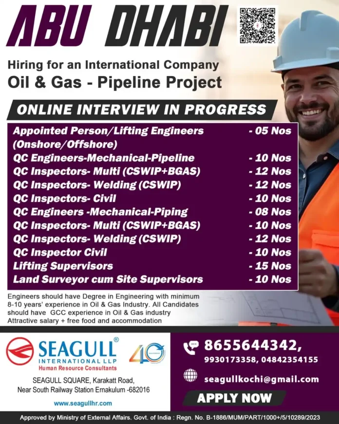 Oil and Gas Pipeline Project recruitment