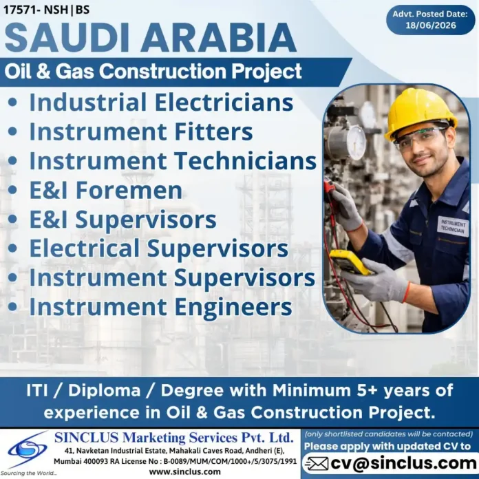 Oil & Gas Construction Project Jobs Saudi Arabia SINCLUS