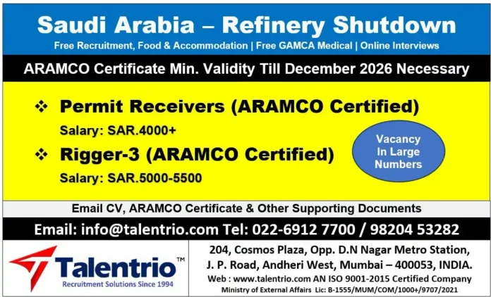 Saudi Arabia Refinery Shutdown ARAMCO Jobs