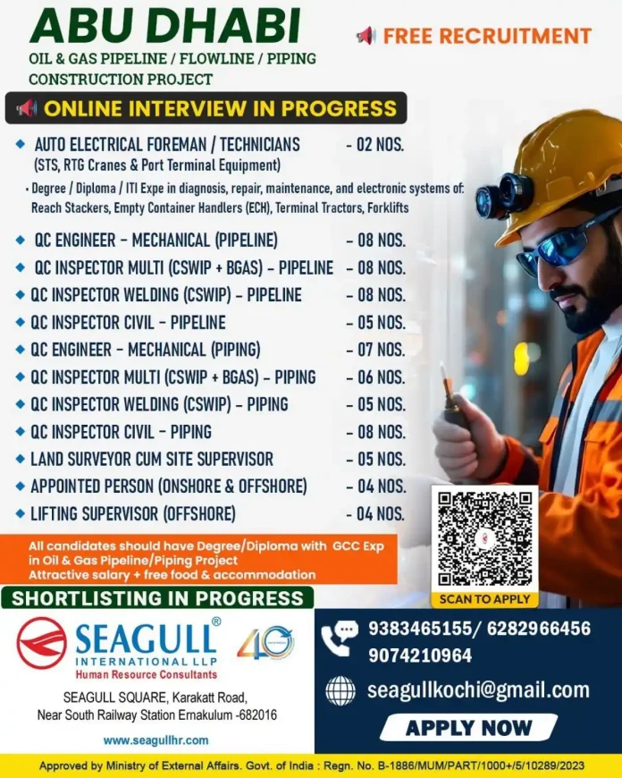 Oil and gas pipeline construction project in Abu Dhabi